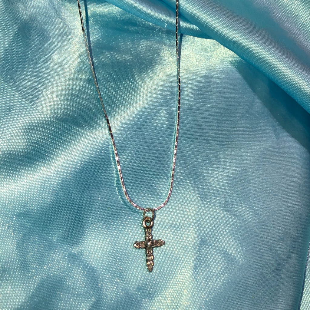 Cross Pendant Adjustable Silver Chain Necklace